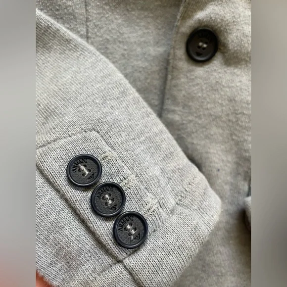 Armani Junior Boy Grey Knit Notched Collar Blazer 8 Yrs/ 130